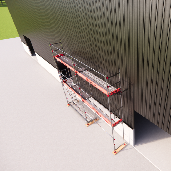 Rux Framescaff Fassadengerüst 43 m² | Komplettes Gerüstpaket - technisch kompatibel zu Layher 