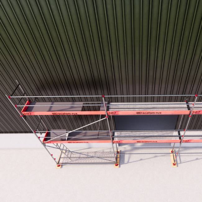 Rux Framescaff Fassadengerüst 61 m² | Komplettes Gerüstpaket - technisch kompatibel zu Layher 
