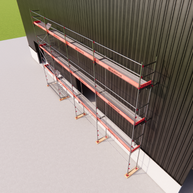 Rux Framescaff Fassadengerüst 108 m² | Komplettes Gerüstpaket - technisch kompatibel zu Layher 