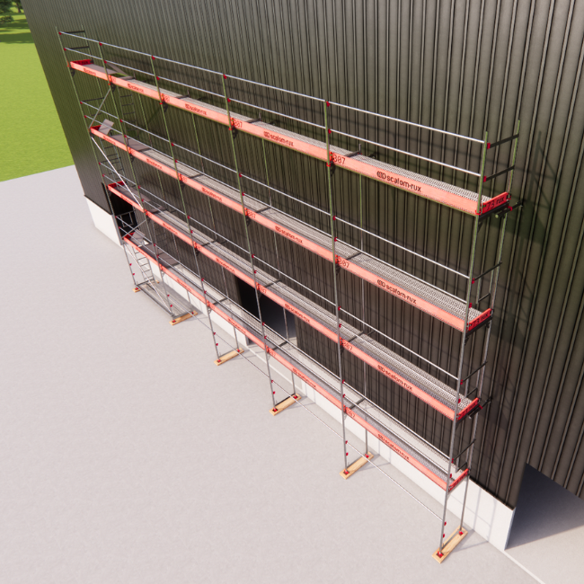 Rux Framescaff Fassadengerüst 164 m² | Komplettes Gerüstpaket - technisch kompatibel zu Layher 