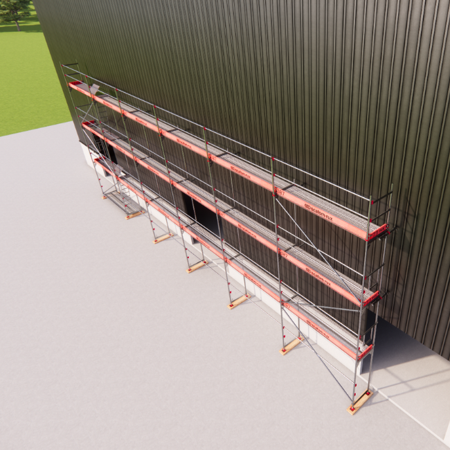 Rux Framescaff Fassadengerüst 155 m² | Komplettes Gerüstpaket - technisch kompatibel zu Layher 