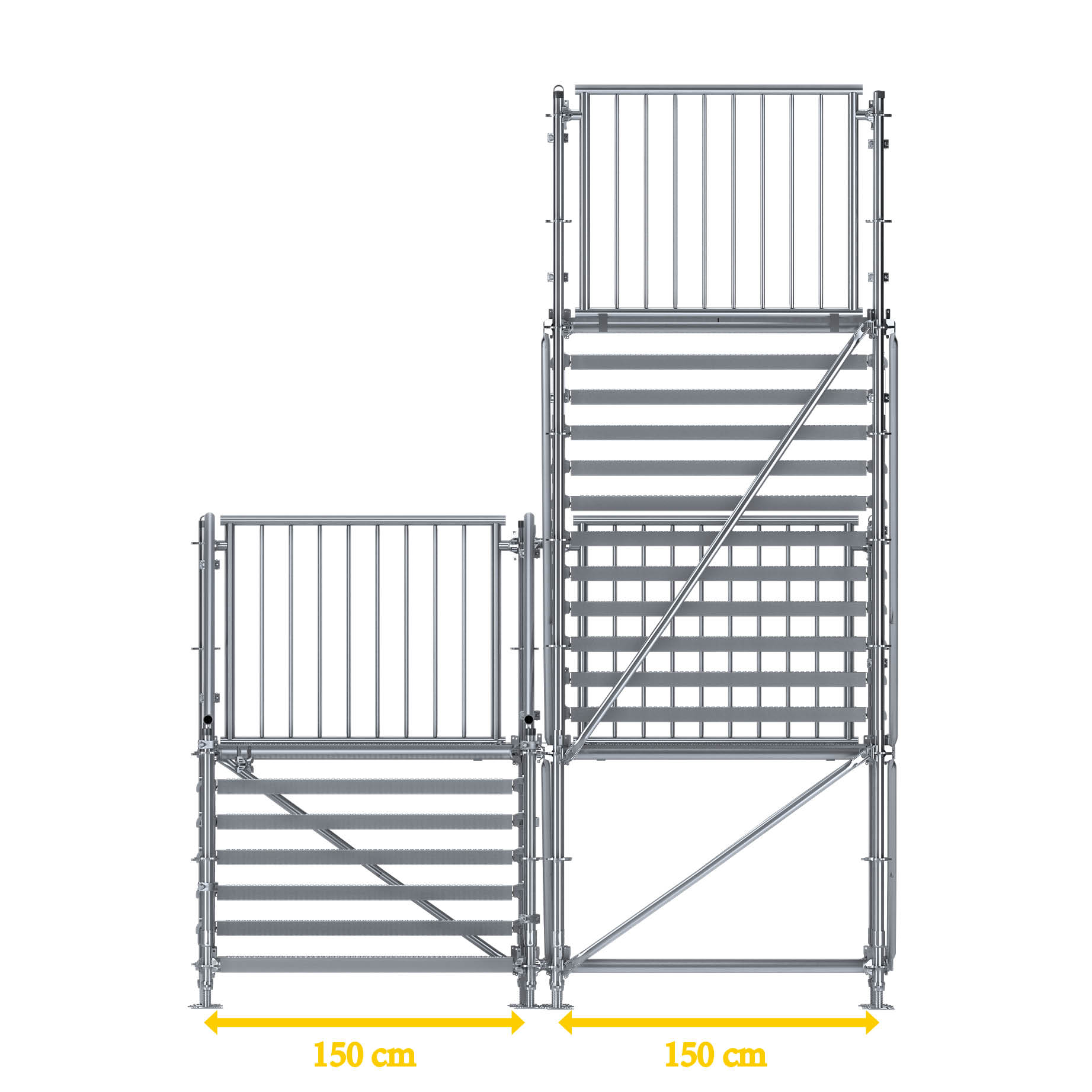 Bautreppe, Außentreppe Komfort plus 1,50 m x 3,50 m 