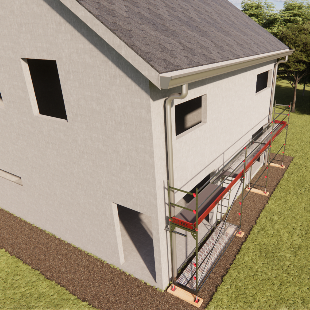 Rux Framescaff Fassadengerüst 41 m² | Komplettes Gerüstpaket - technisch kompatibel zu Layher 