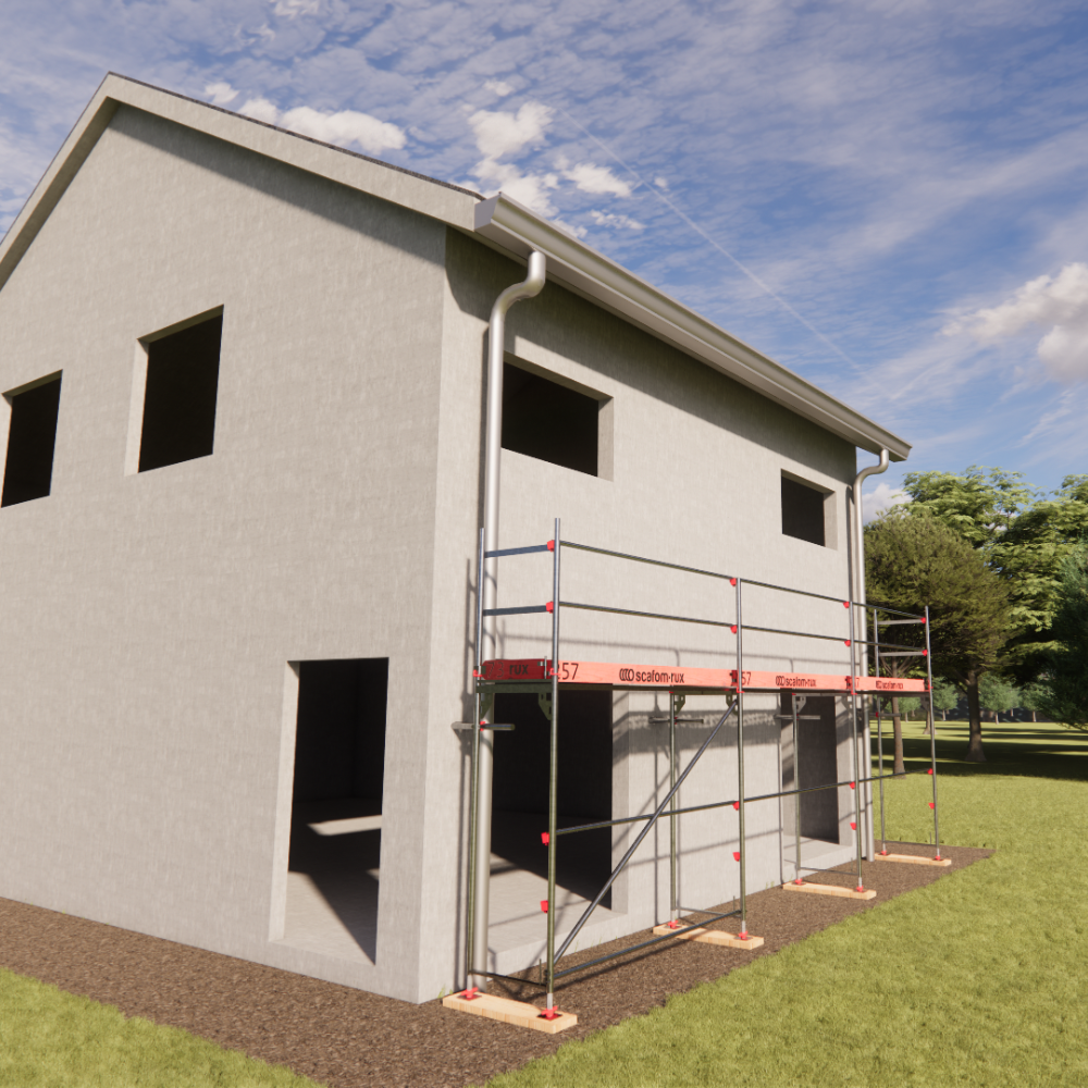 Rux Framescaff Fassadengerüst 35 m² | Komplettes Gerüstpaket - technisch kompatibel zu Layher 