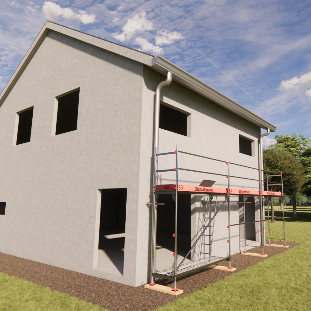Rux Framescaff Fassadengerüst 35 m² | Komplettes Gerüstpaket - technisch kompatibel zu Layher 