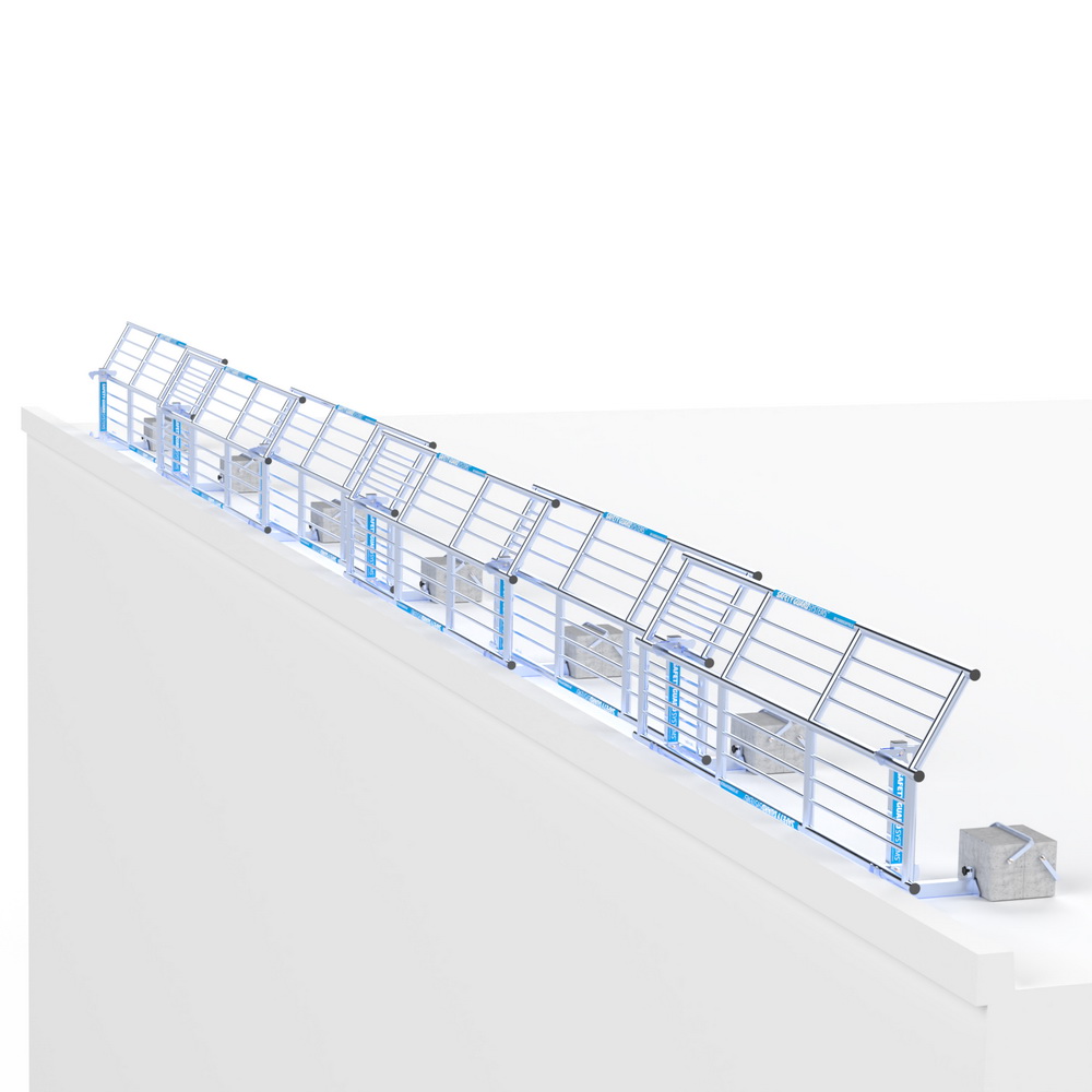 SGS Slim Plus Dachrandsicherung für Flachdächer 3,00 - 27,00 m 