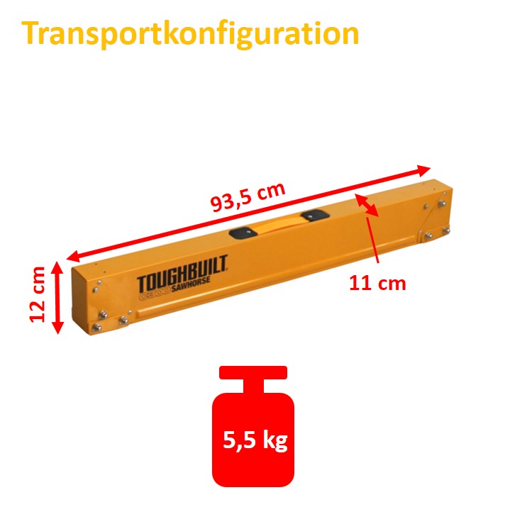 Toughbuilt C300 Arbeitsbock Sägebock (einzelner Bock) 