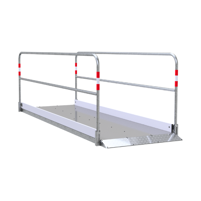 Grabenbrücke aus Aluminium, 1m breit 