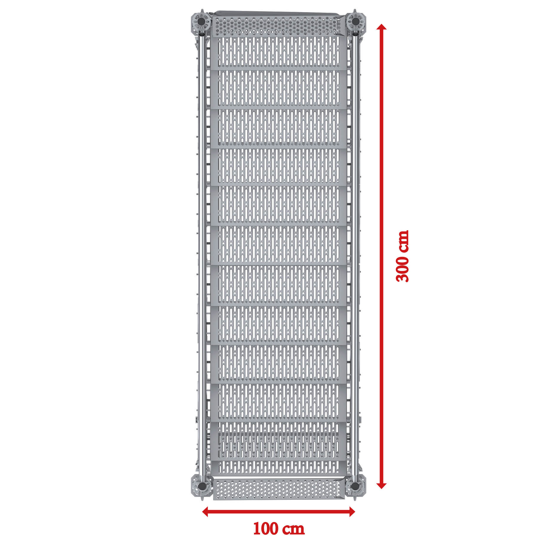 Bautreppe, Außentreppe Komfort plus, 2.00 m Höhenunterschied 3.00 x 1.00 m 