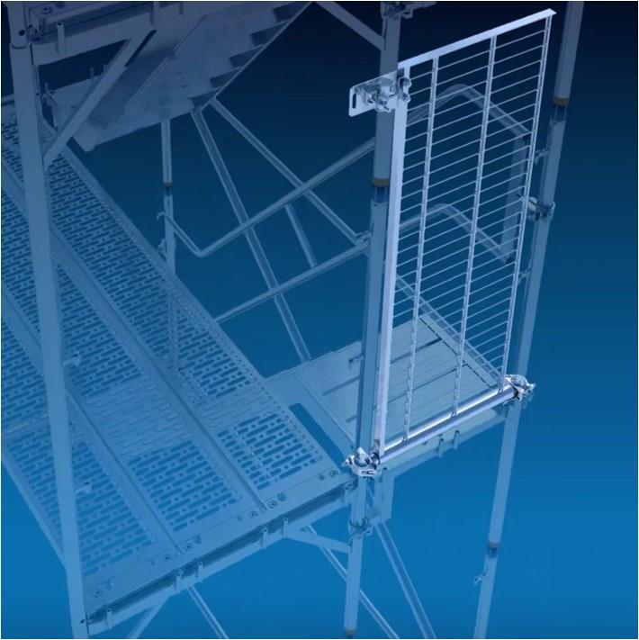 Gerüst-Zugangssperre für Alu-Treppe mit Podest Super 