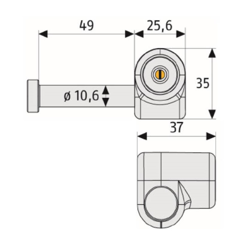 ABUS Gerüstschloss für Gerüstsicherung (50er Set) für Rohr-Ø bis 48,3 mm 