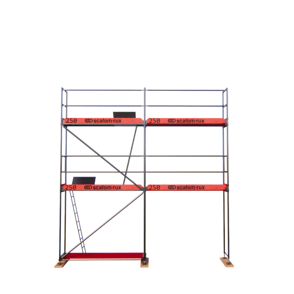 Rux Super Fassadengerüst 28m² | Komplettes Gerüstpaket – Feldlänge 2,5 m  