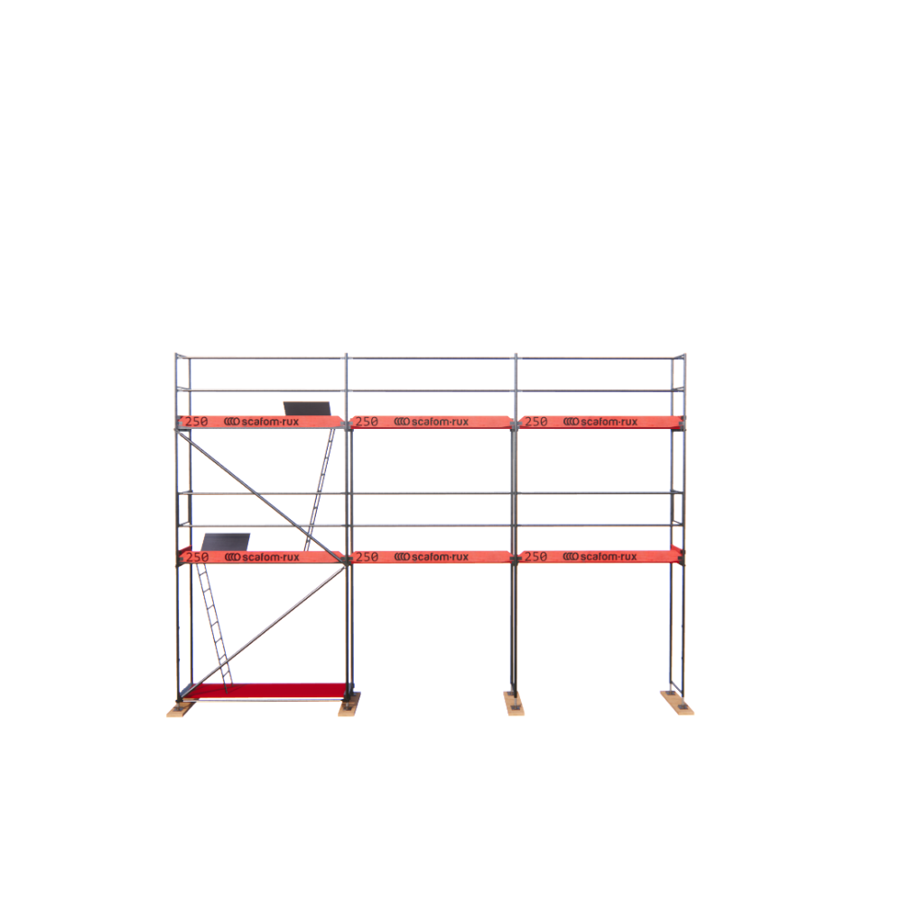 Rux Super Fassadengerüst 51m² | Komplettes Gerüstpaket – Feldlänge 2,5 m 