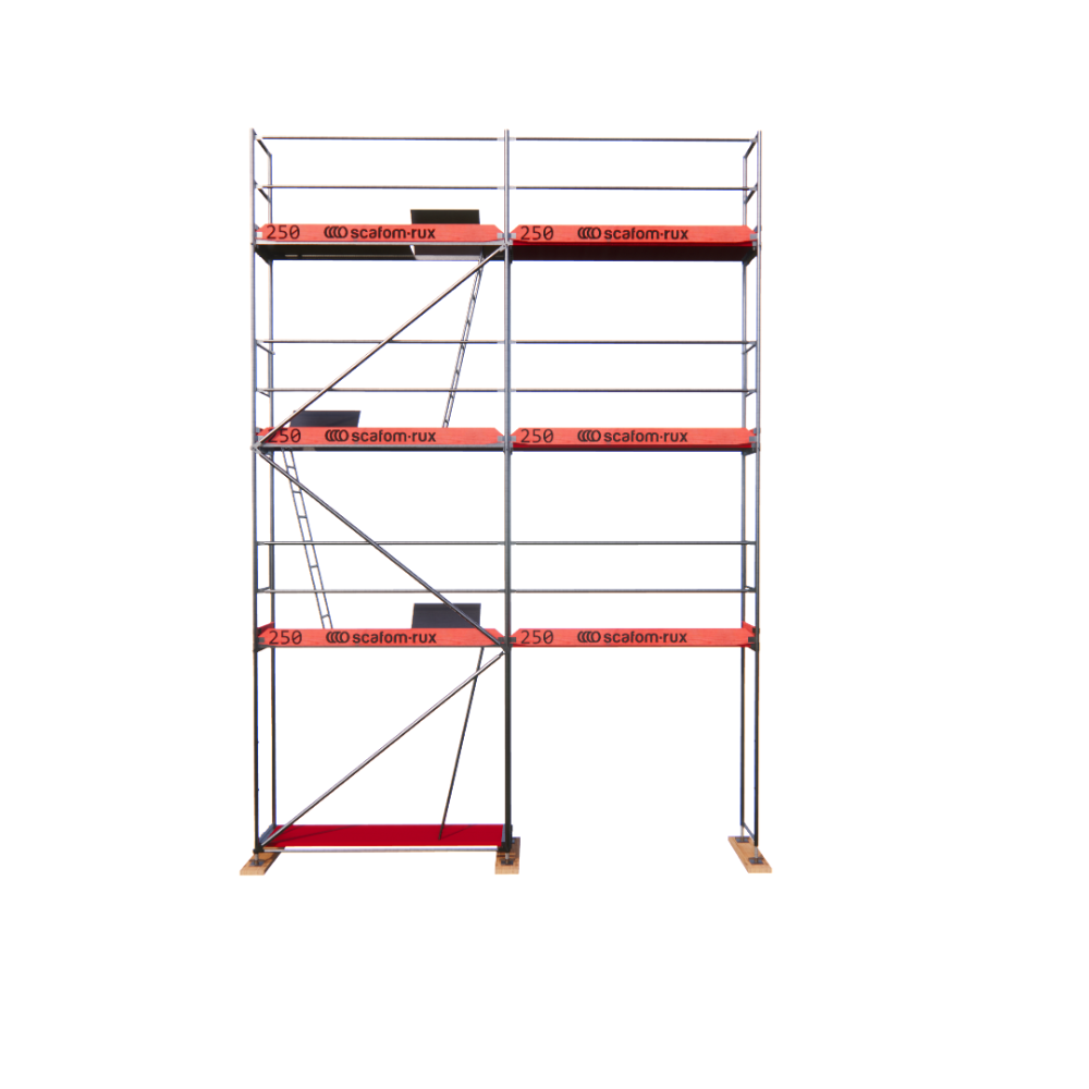 Rux Super Fassadengerüst 68m² | Komplettes Gerüstpaket – Feldlänge 2,5 m 