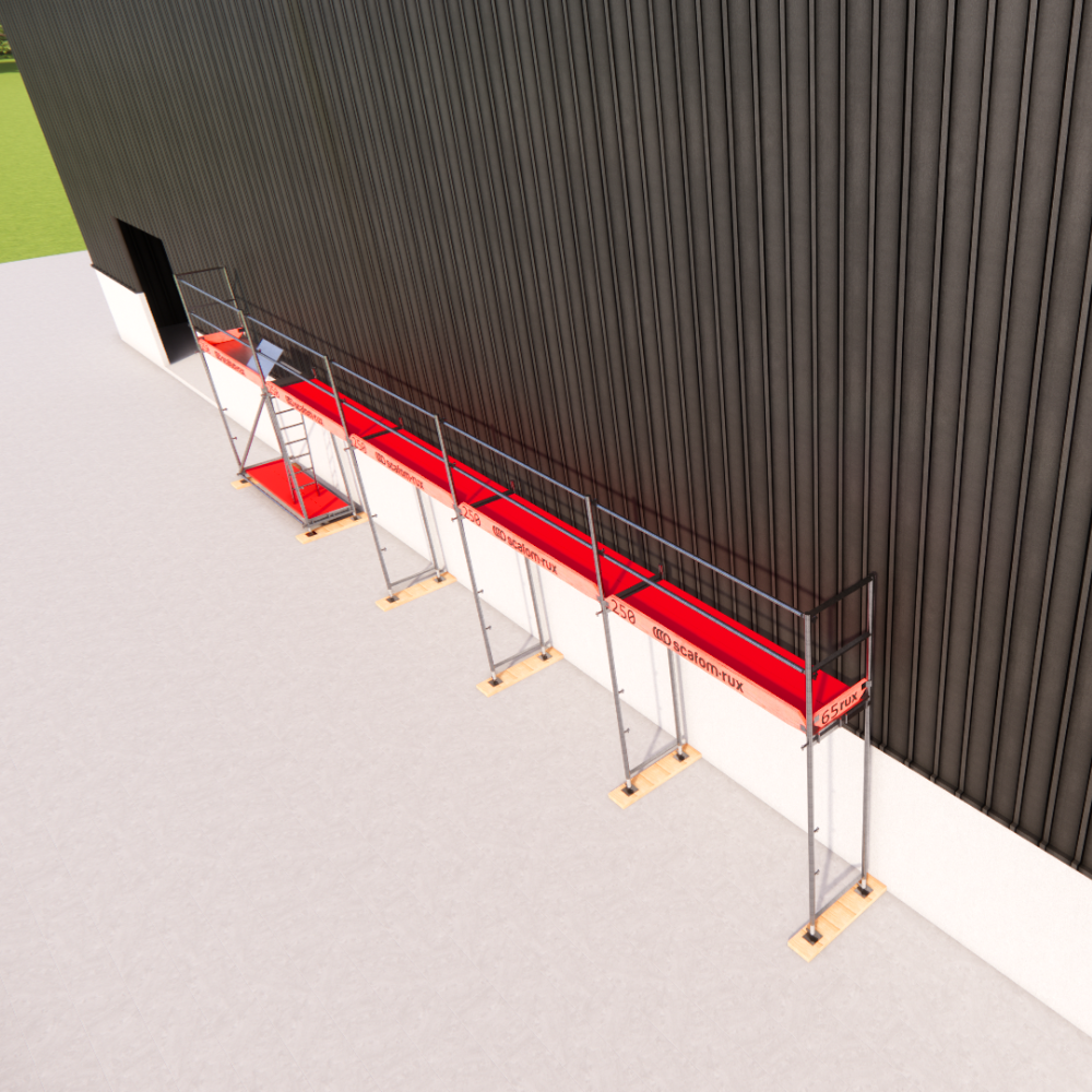 Rux Super Fassadengerüst 54m² | Komplettes Gerüstpaket – Feldlänge 2,5 m 