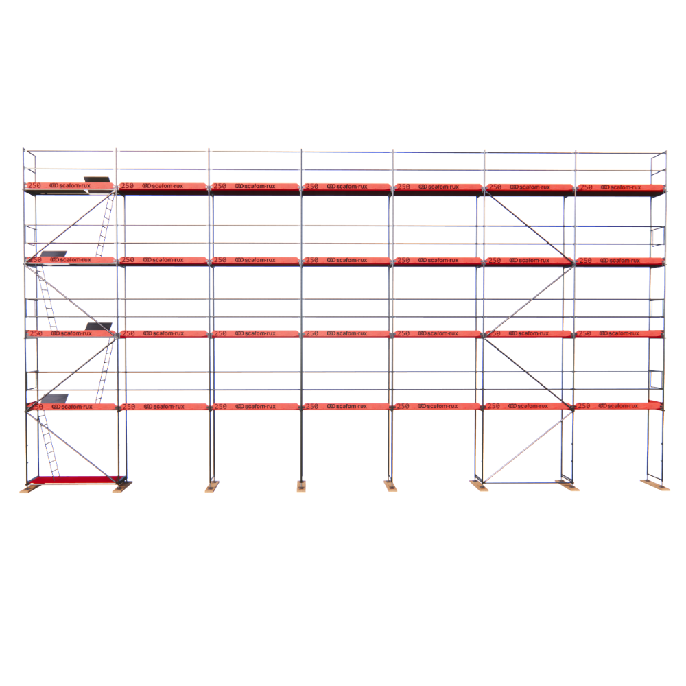 Rux Super Fassadengerüst 185m² | Komplettes Gerüstpaket – Feldlänge 2,5 m  