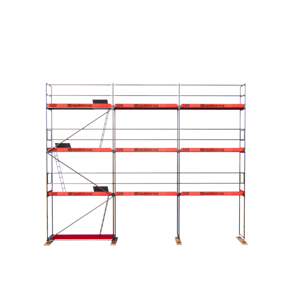 Rux Super Fassadengerüst 80m² | Komplettes Gerüstpaket – Feldlänge 3,00 m 