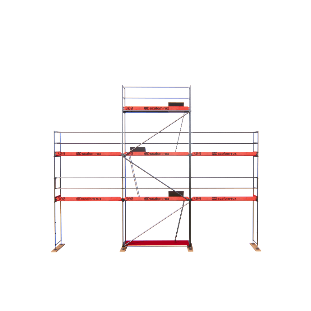 Rux Super Fassadengerüst 68m² | Komplettes Gerüstpaket – Feldlänge 3,00 m 