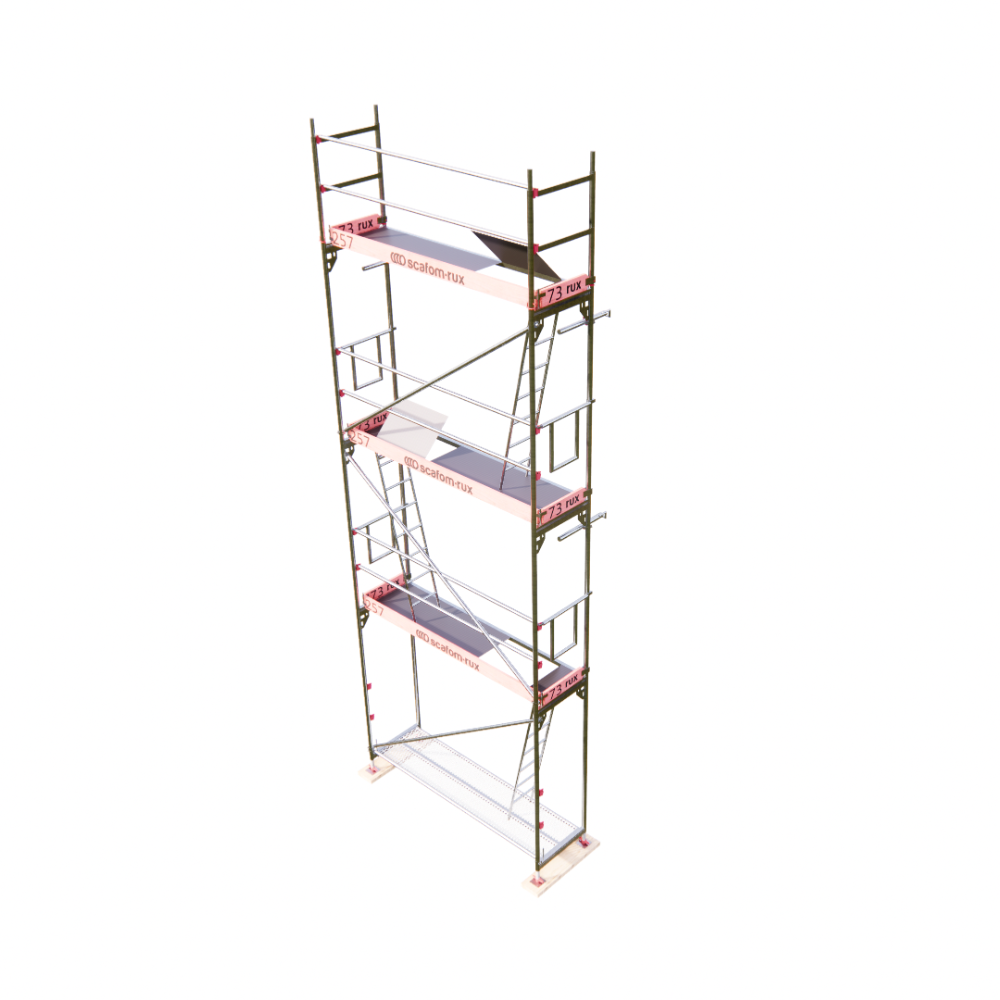 Rux Framescaff Fassadengerüst 29 m² | Komplettes Gerüstpaket - technisch kompatibel zu Layher 