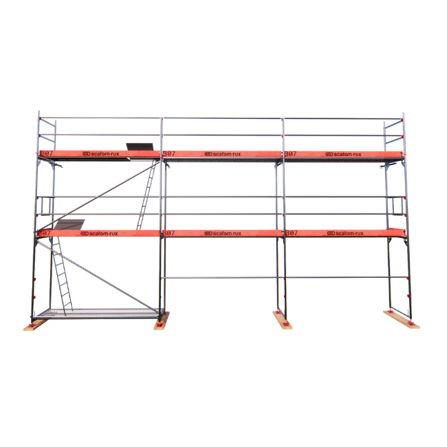 Rux Framescaff Fassadengerüst 61 m² | Komplettes Gerüstpaket - technisch kompatibel zu Layher 