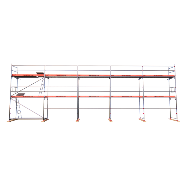 Rux Framescaff Fassadengerüst 98 m² | Komplettes Gerüstpaket - technisch kompatibel zu Layher 