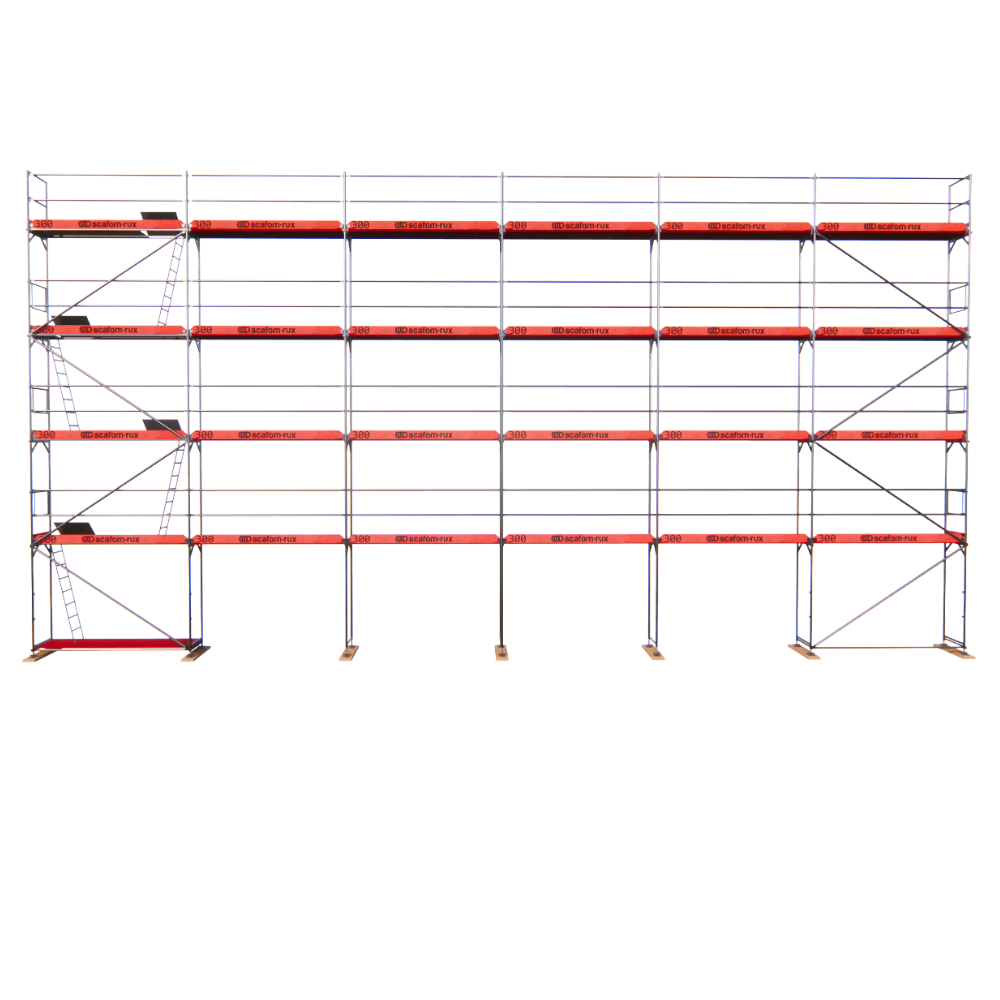 Rux Super Fassadengerüst 190 m² | Komplettes Alugerüst-Paket für Fassadenarbeiten 
