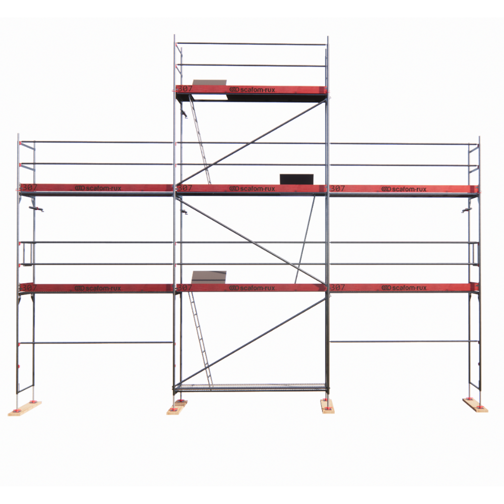 Rux Framescaff Fassadengerüst 65 m² | Komplettes Gerüstpaket - technisch kompatibel zu Layher 