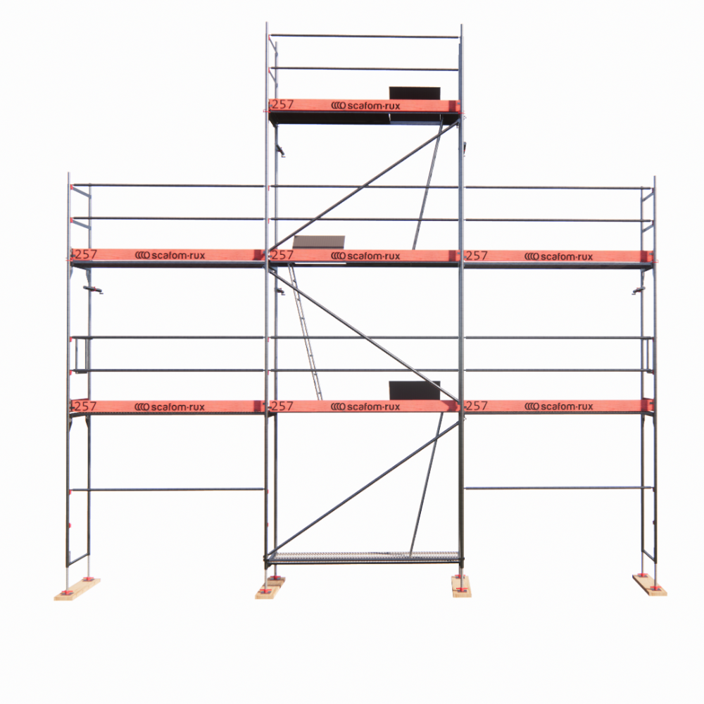 Rux Framescaff Fassadengerüst 56 m² | Komplettes Gerüstpaket - technisch kompatibel zu Layher 