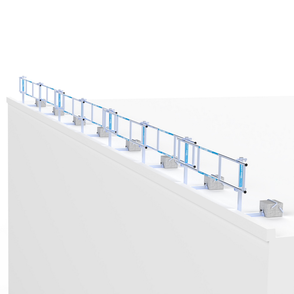 SGS Slim Dachrandsicherung für Flachdächer 3,00 - 27,00 m 