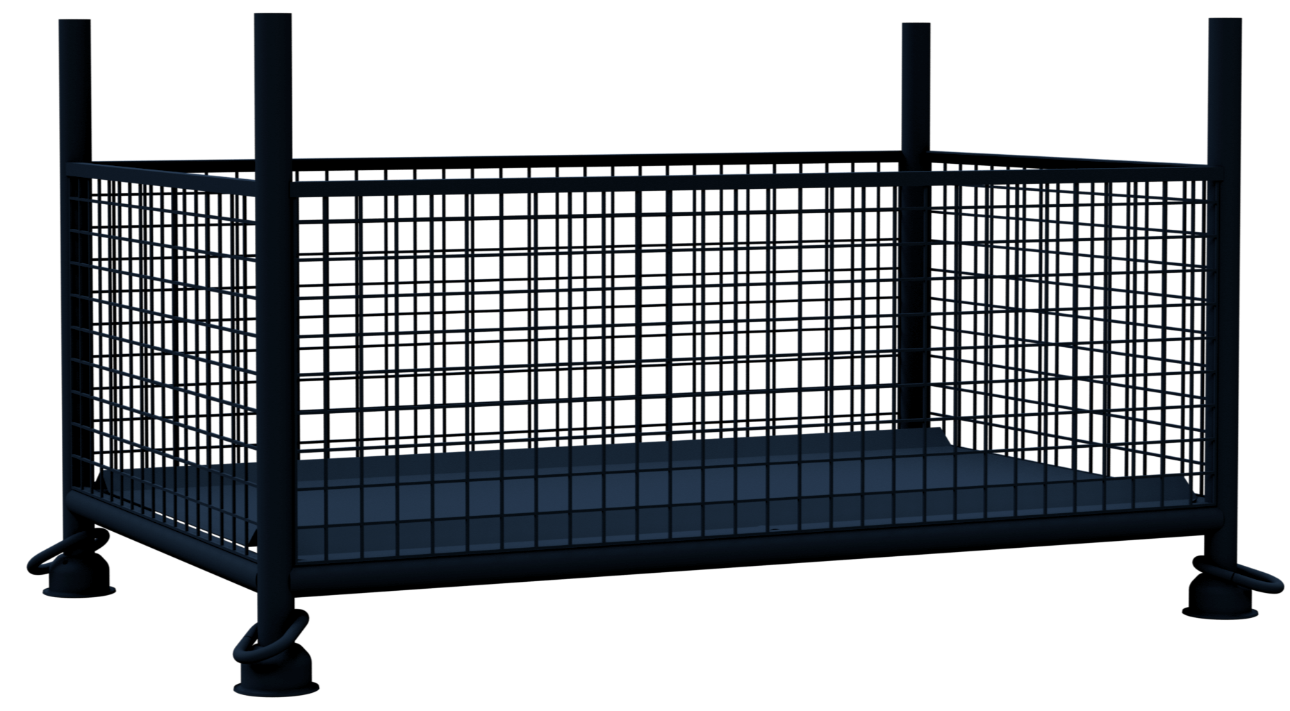 Gitterbox (Gitterboxpalette), 143 x 87 x 70 cm verzinkt