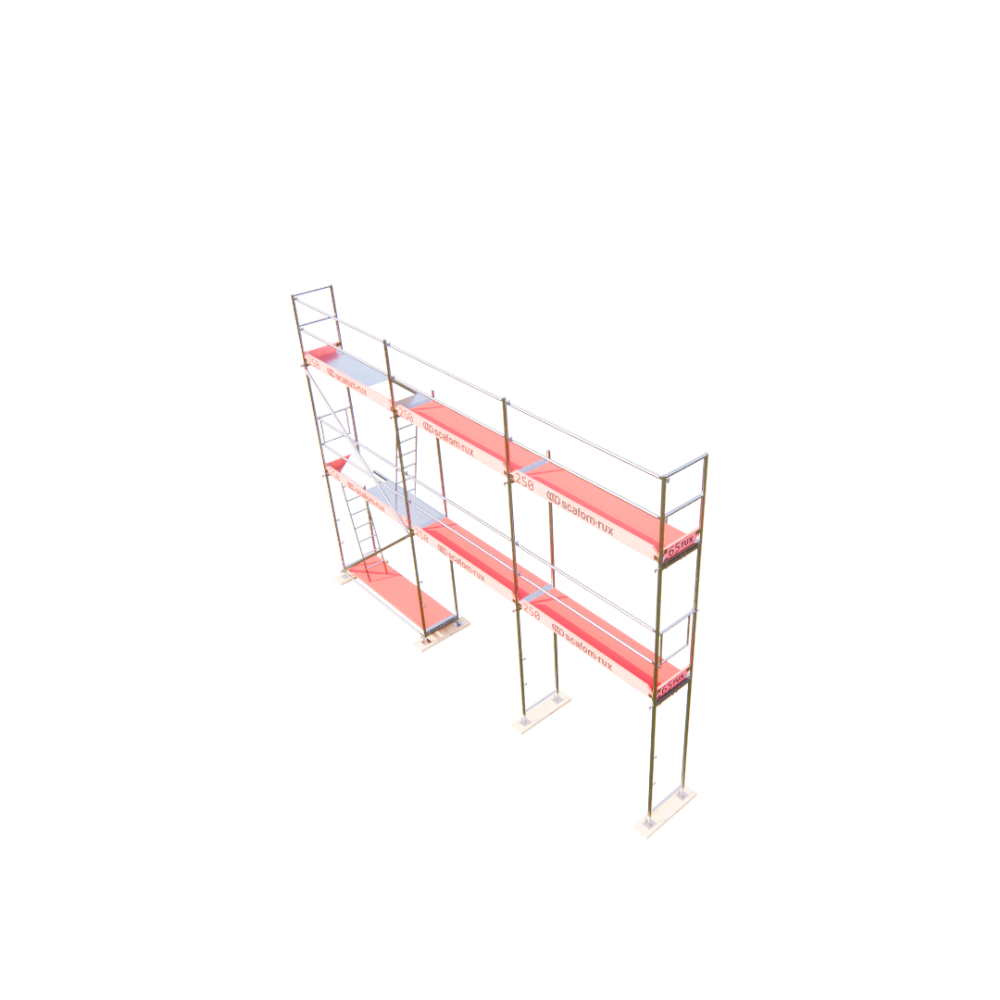 Rux Super Fassadengerüst 51m² | Komplettes Gerüstpaket – Feldlänge 2,5 m 