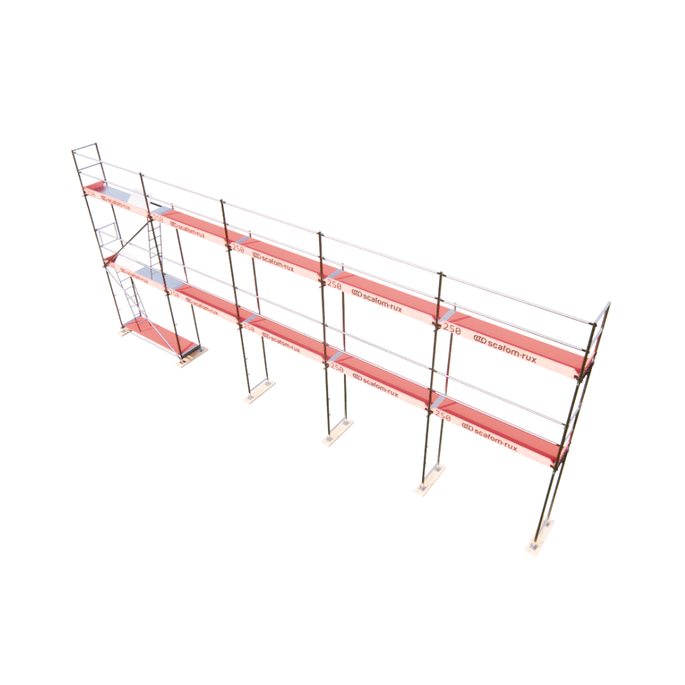 Rux Super Fassadengerüst 81m² | Komplettes Gerüstpaket – Feldlänge 2,5 m 