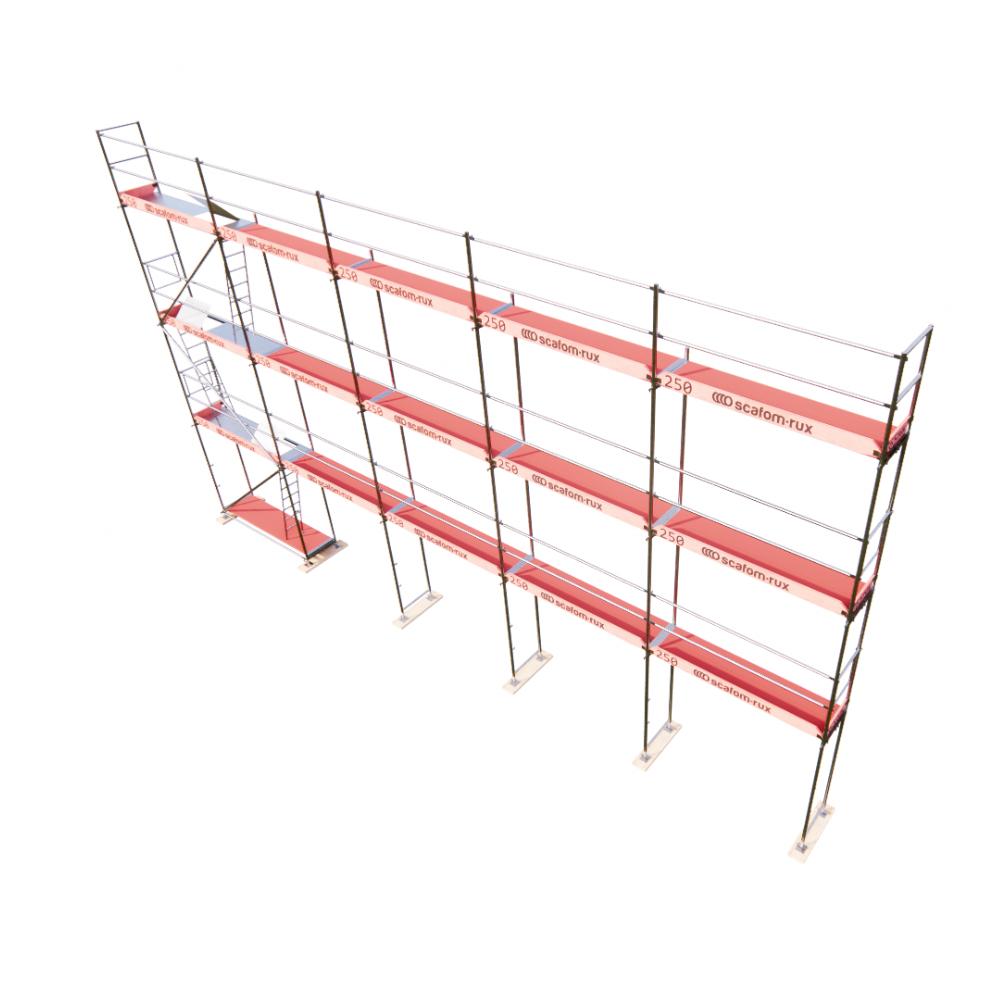 Rux Super Fassadengerüst 108m² | Komplettes Gerüstpaket – Feldlänge 2,5 m 