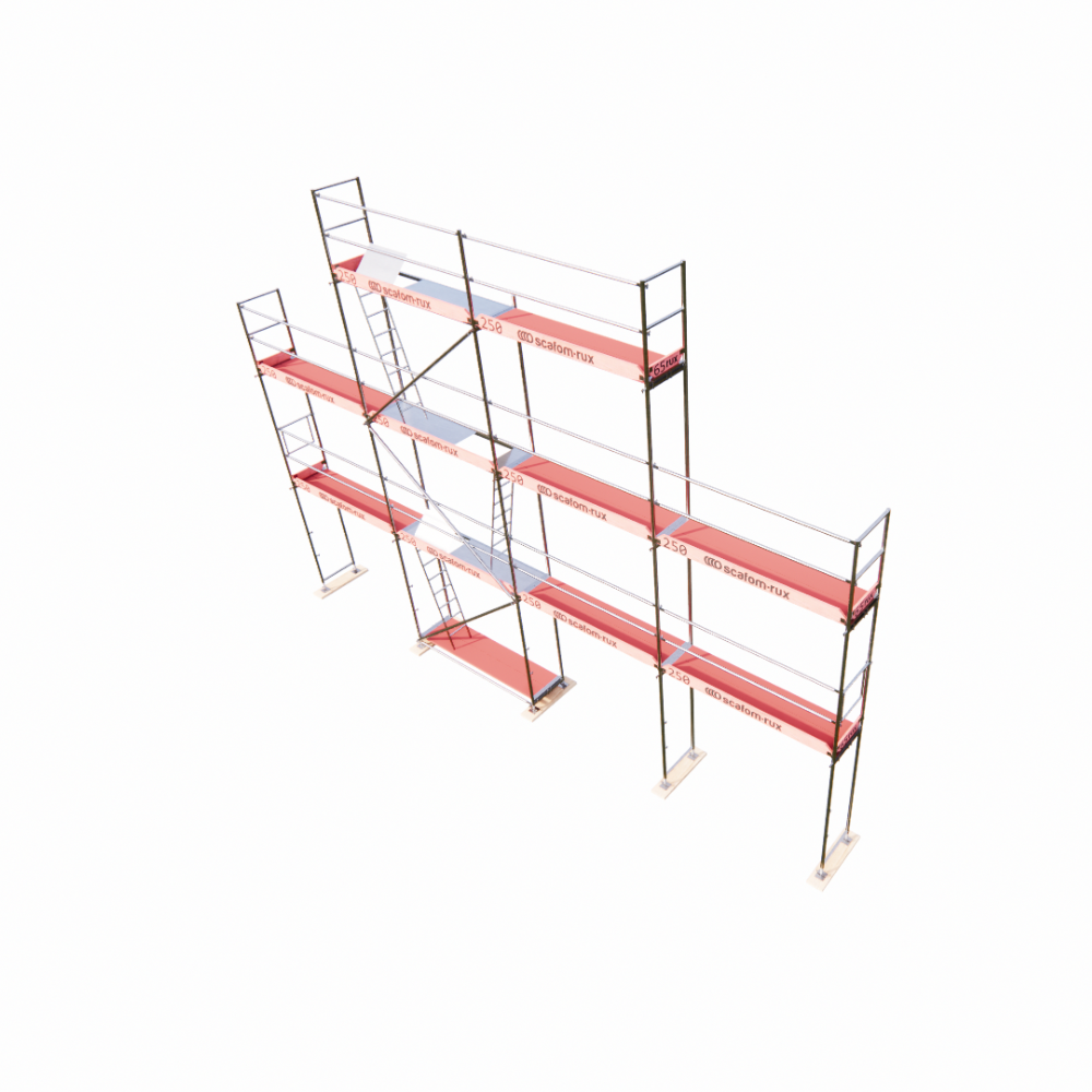 Rux Super Fassadengerüst 78m² | Komplettes Gerüstpaket – Feldlänge 2,5 m  