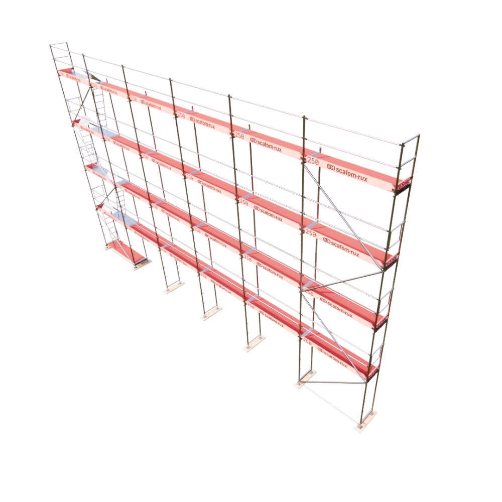 Rux Super Fassadengerüst 160m² | Komplettes Gerüstpaket – Feldlänge 2,5 m 