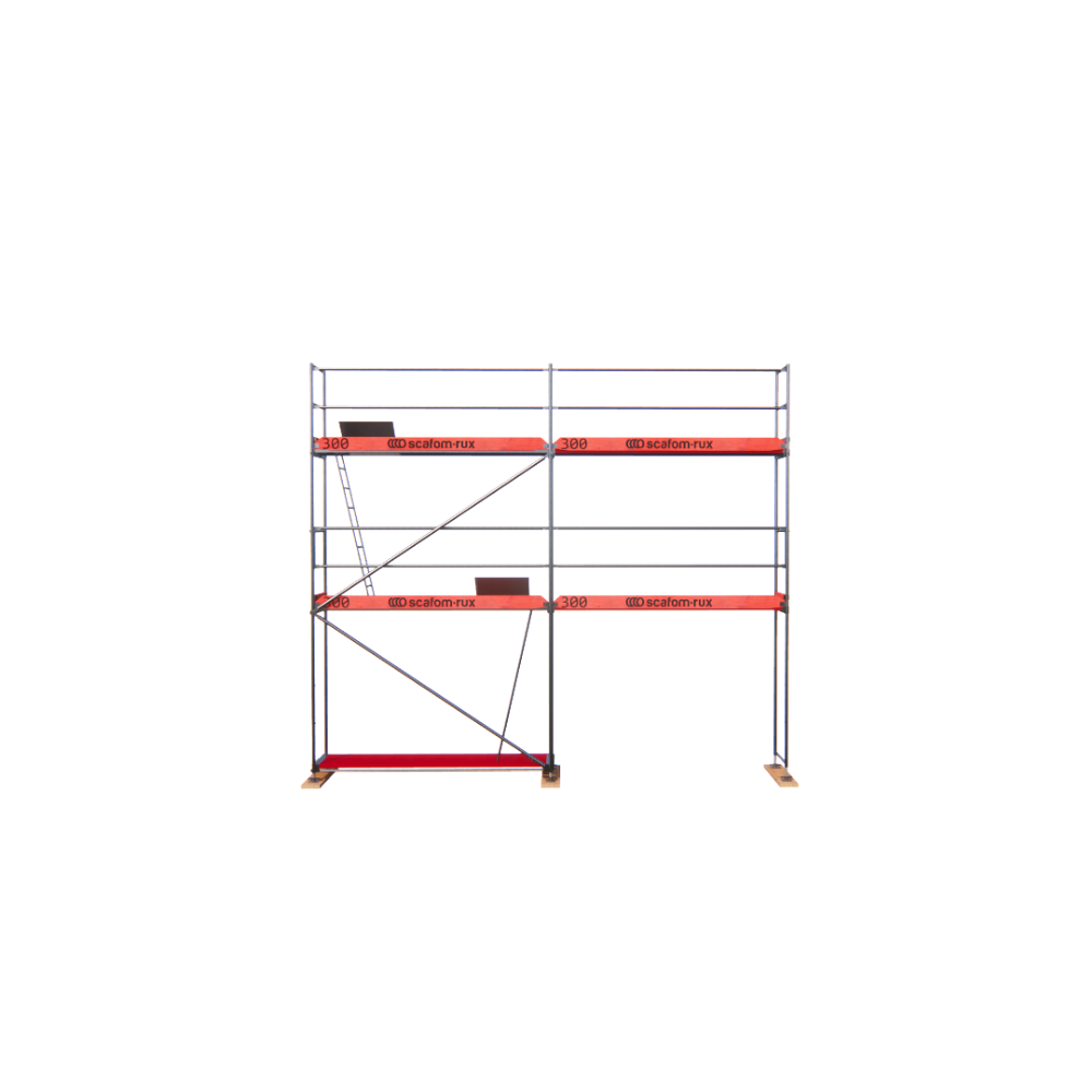 Rux Super Fassadengerüst 42m² | Komplettes Gerüstpaket – Feldlänge 3,00 m 