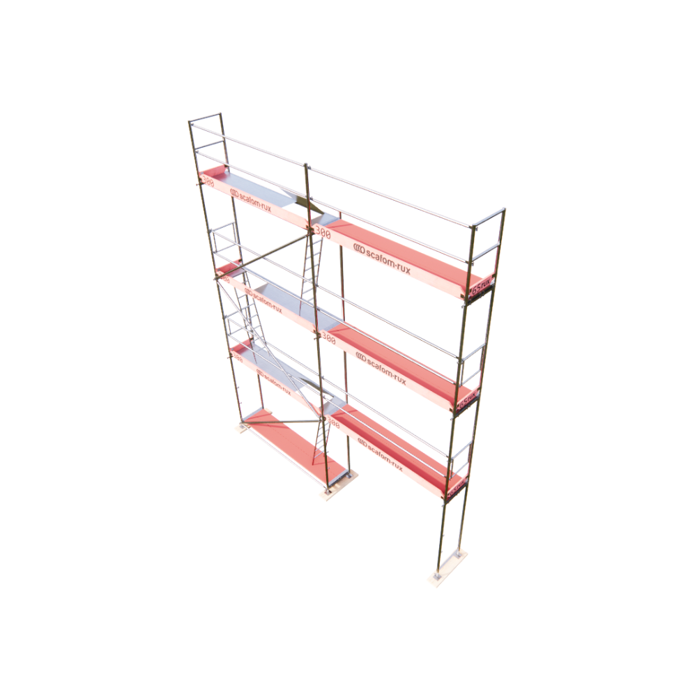 Rux Super Fassadengerüst 56m² | Komplettes Gerüstpaket – Feldlänge 3,00 m 