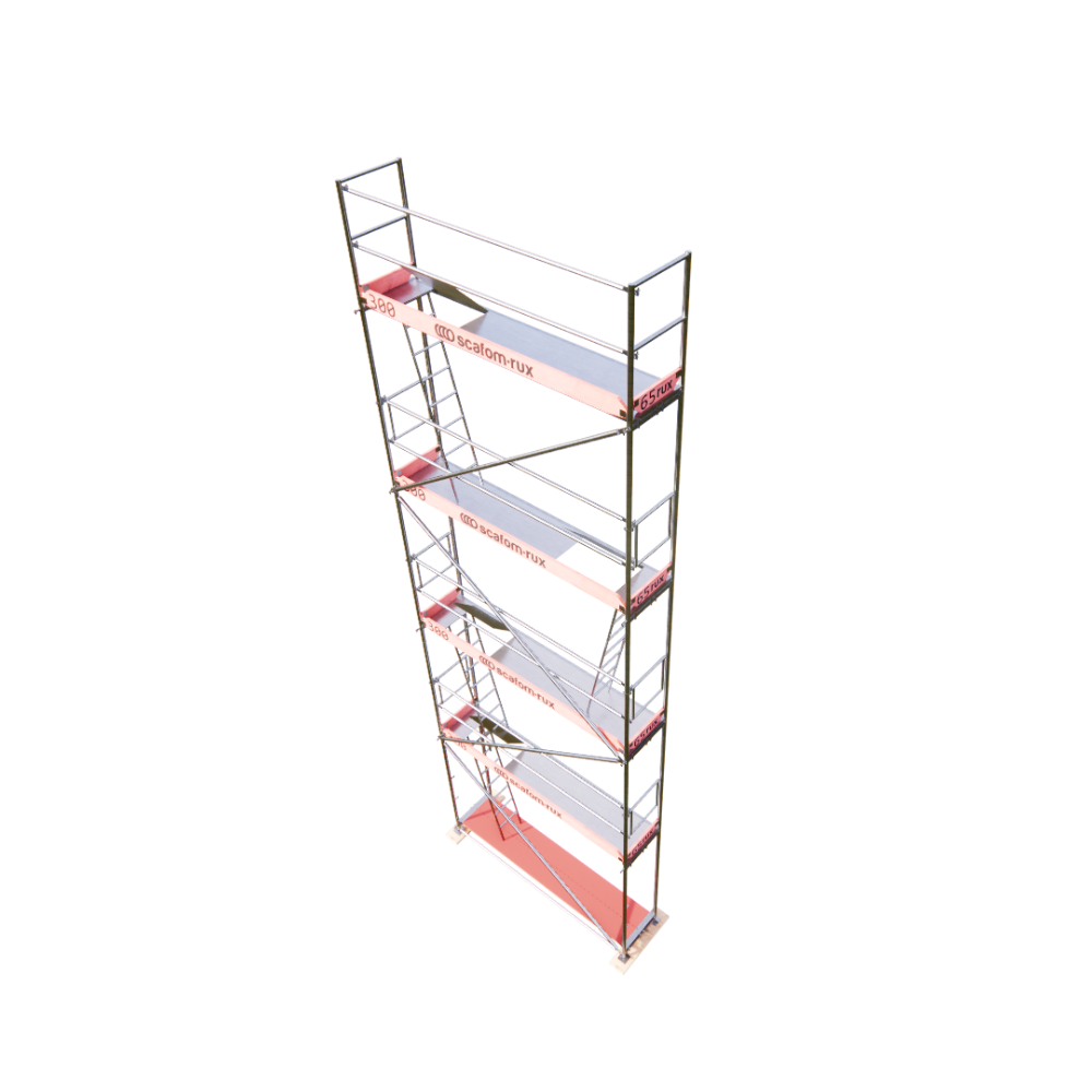 Rux Super Fassadengerüst 40m² | Komplettes Gerüstpaket – Feldlänge 3,00 m  