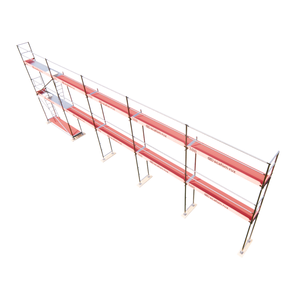Rux Super Fassadengerüst 96m² | Komplettes Gerüstpaket – Feldlänge 3,00 m 