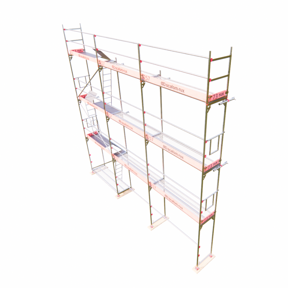 Rux Framescaff Fassadengerüst 70 m² | Komplettes Gerüstpaket - technisch kompatibel zu Layher 
