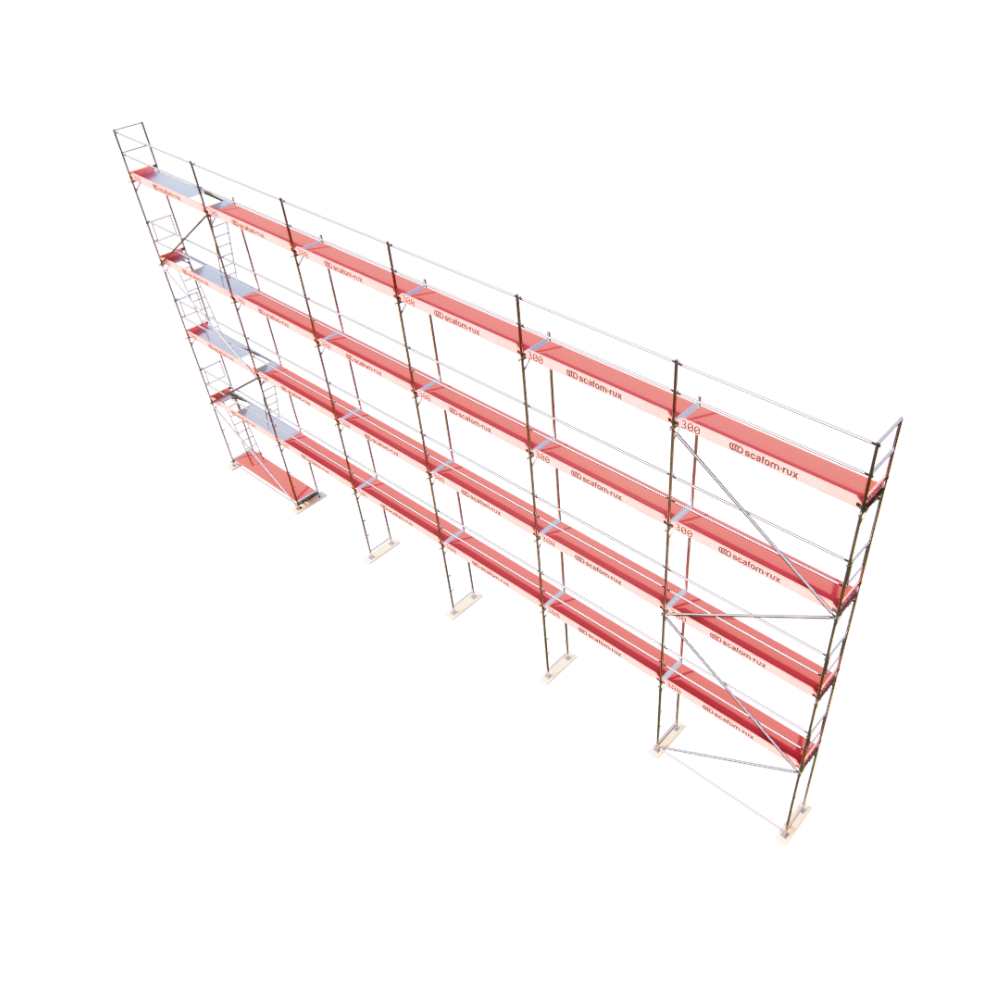 Rux Super Fassadengerüst 190 m² | Komplettes Alugerüst-Paket für Fassadenarbeiten 