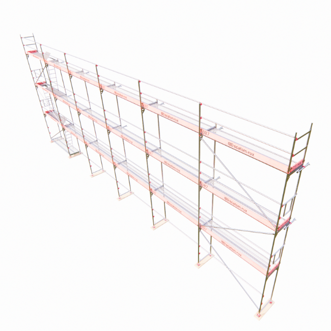 Rux Framescaff Fassadengerüst 155 m² | Komplettes Gerüstpaket - technisch kompatibel zu Layher 