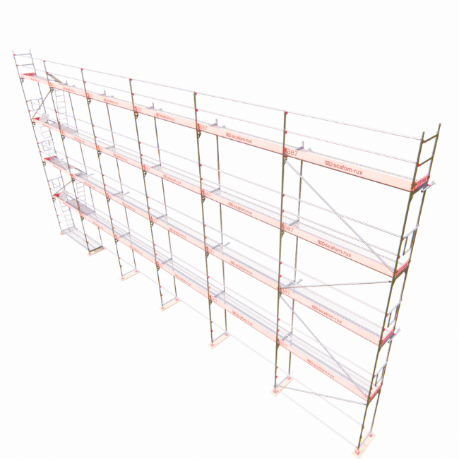 Rux Framescaff Fassadengerüst 194 m² | Komplettes Gerüstpaket - technisch kompatibel zu Layher 