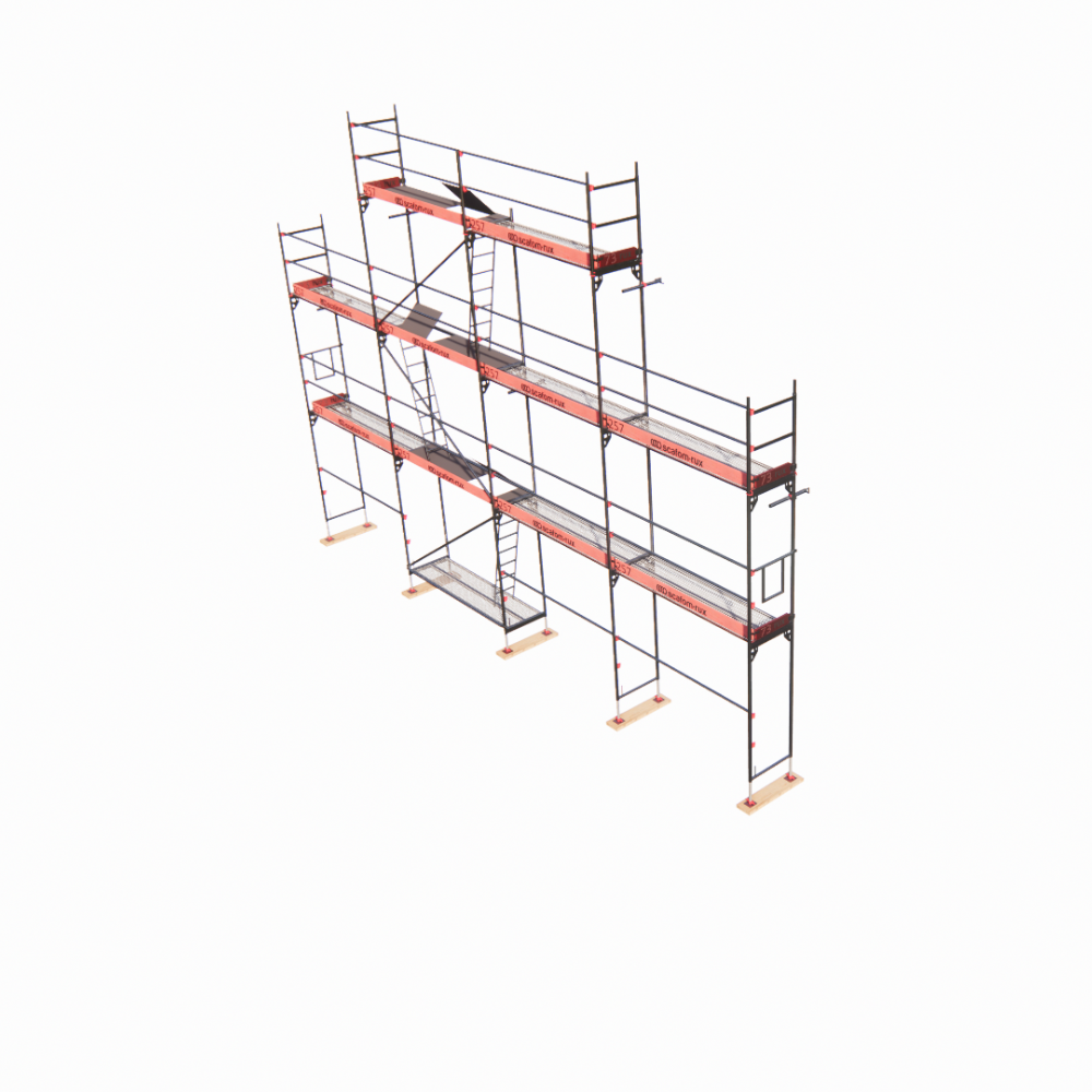 Rux Framescaff Fassadengerüst 78 m² | Komplettes Gerüstpaket - technisch kompatibel zu Layher 