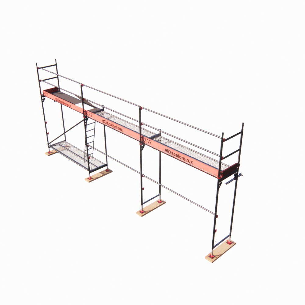 Rux Framescaff Fassadengerüst 35 m² | Komplettes Gerüstpaket - technisch kompatibel zu Layher 