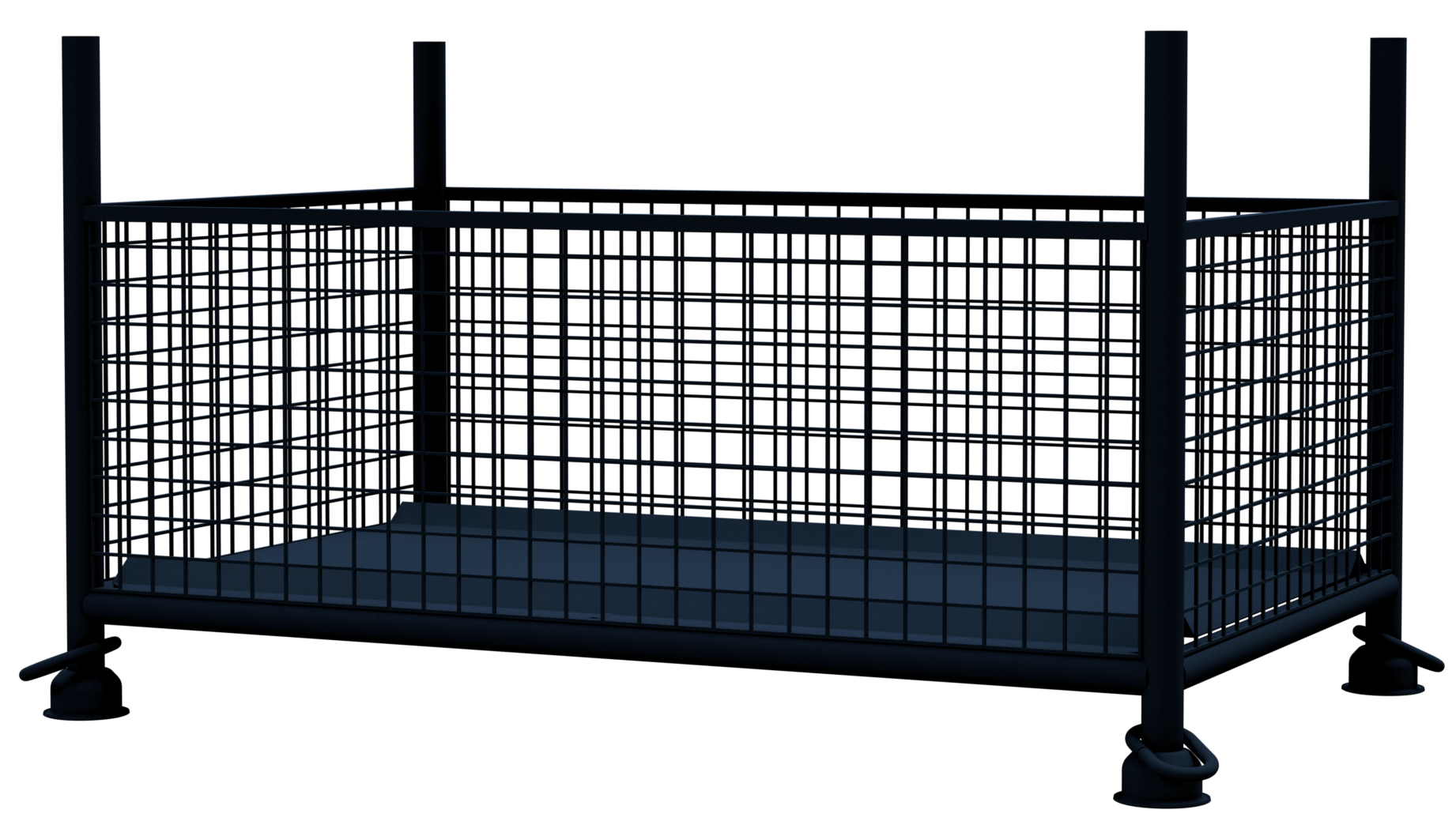 Gitterbox (Gitterboxpalette), 143 x 87 x 70 cm verzinkt
