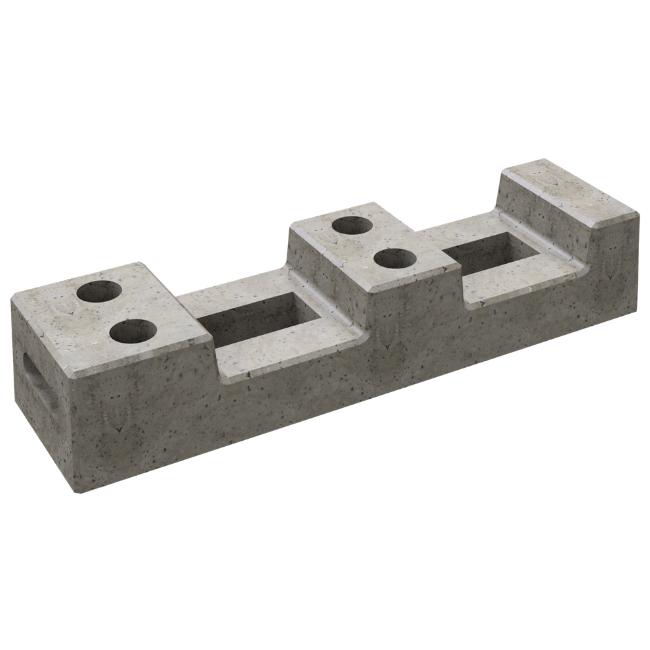 Bauzaunfuß aus Beton 