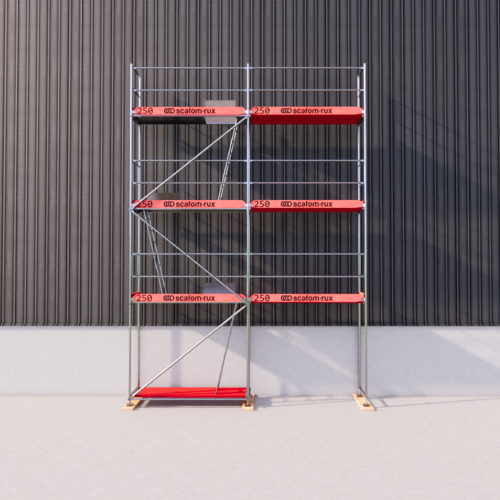 Rux Super Fassadengerüst 48m² | Komplettes Gerüstpaket – Feldlänge 2,5 m 