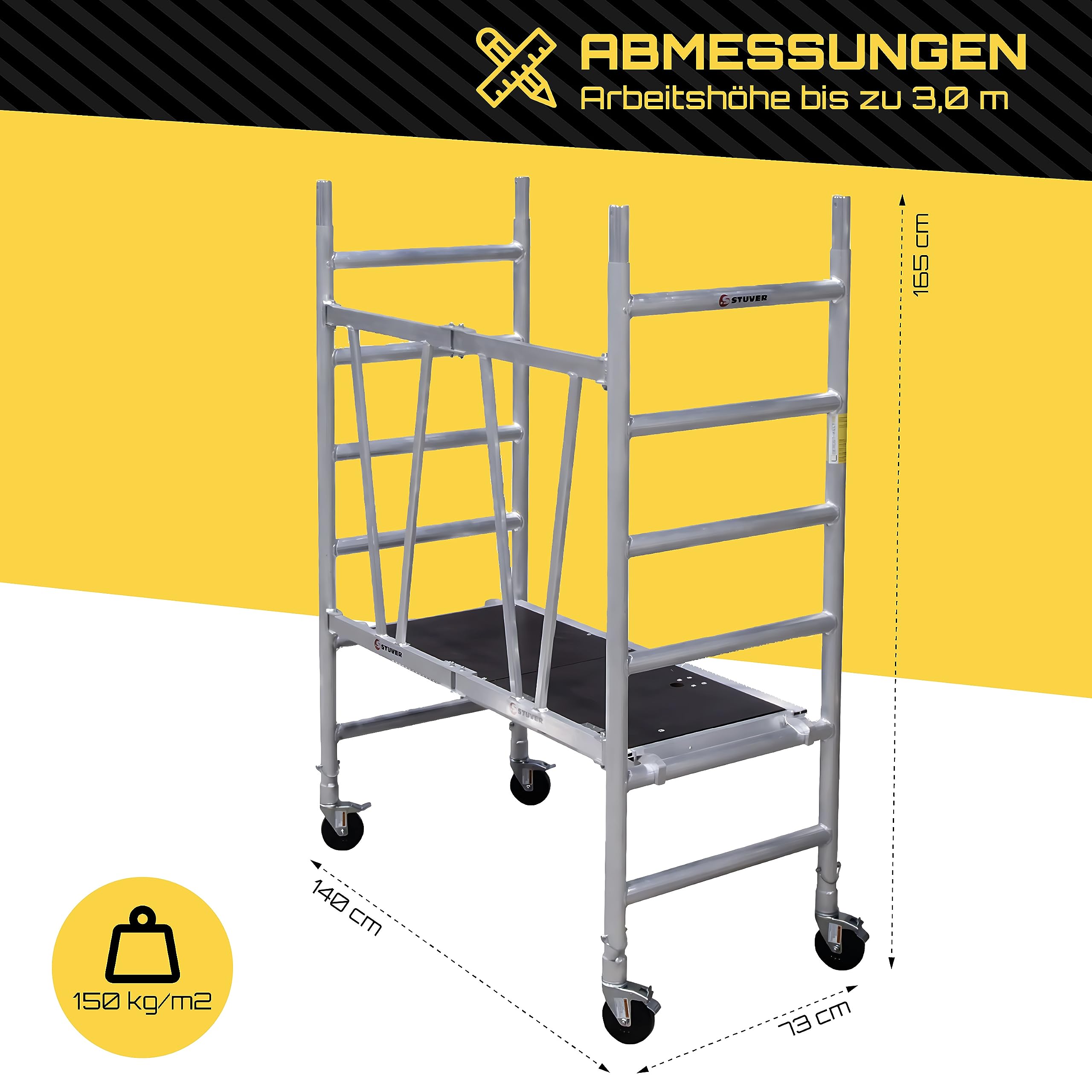 Rollgerüst klappbar Stuver Scout V 140, AH 3,00 m, gebraucht 