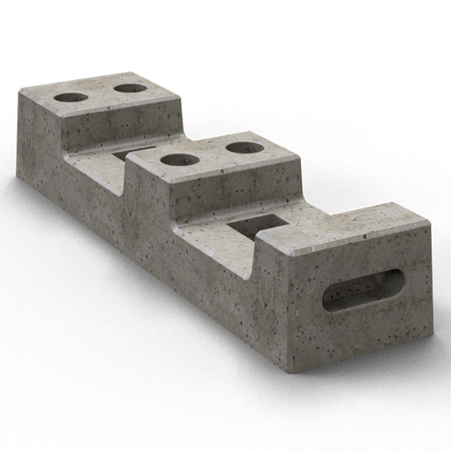 Bauzaunfuß aus Beton 